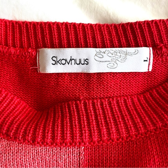 SKOVHUUS DENMARK Color Block Sweater L - Picture 4 of 5